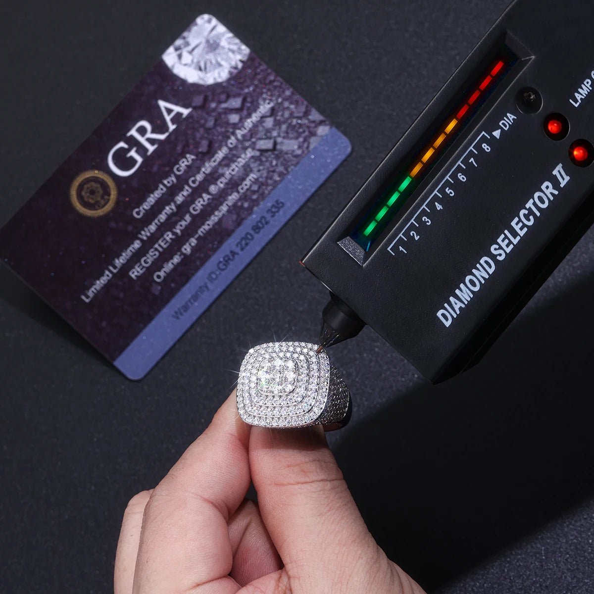 VVS Moissanite Iced Out Hip Hop Ring – 925 Sterling Silver - DB Diamonds