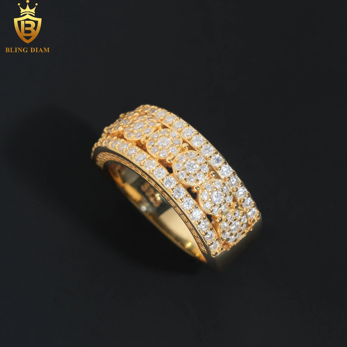 VVS Moissanite Iced Out Ring – 925 Silver, GRA Certified, Unisex - DB Diamonds
