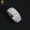 VVS Moissanite Iced Out Ring – 925 Silver, GRA Certified, Unisex - DB Diamonds