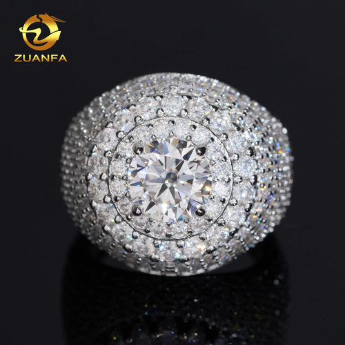 VVS Moissanite Iced Out Ring – 925 Sterling Silver - DB Diamonds
