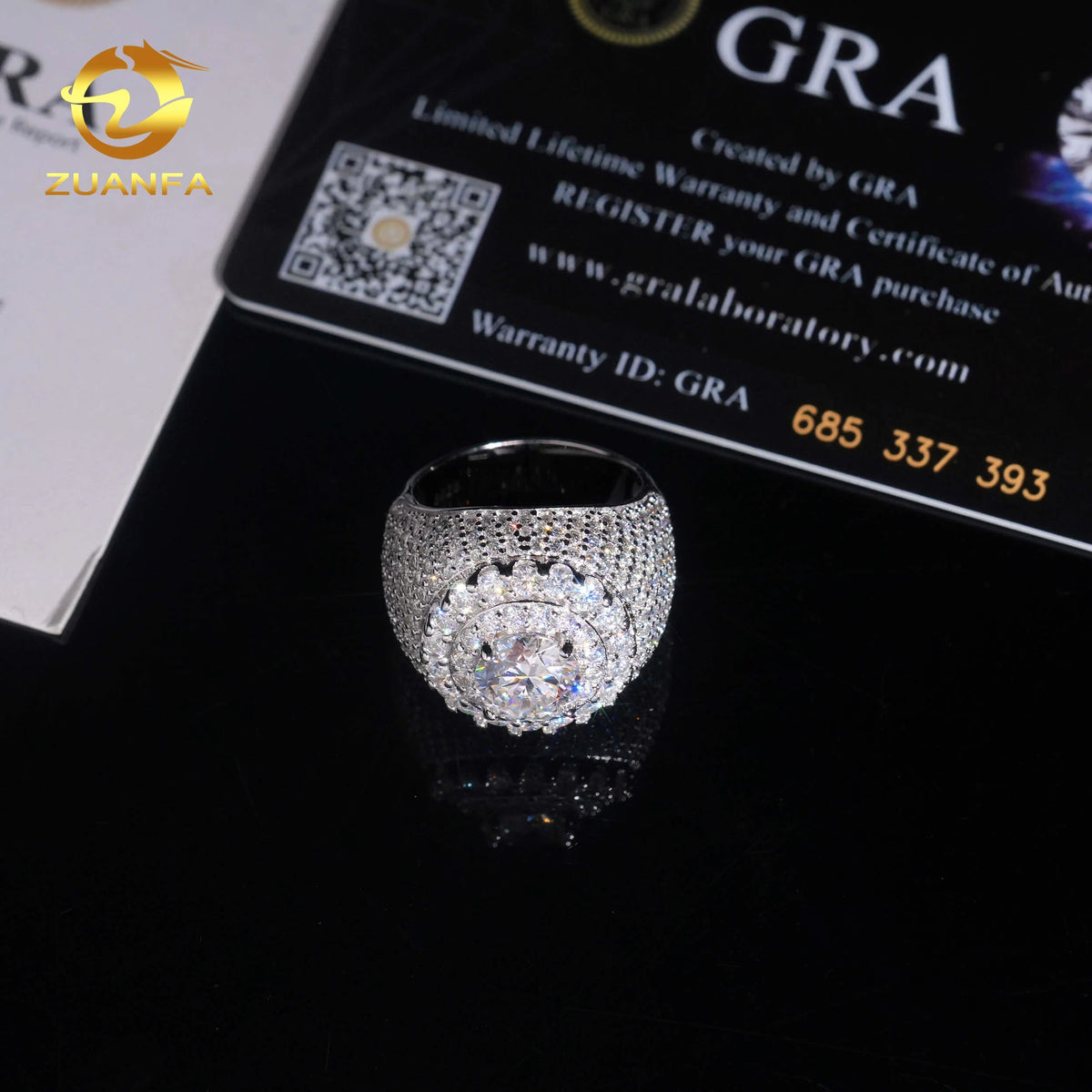 VVS Moissanite Iced Out Ring – 925 Sterling Silver - DB Diamonds