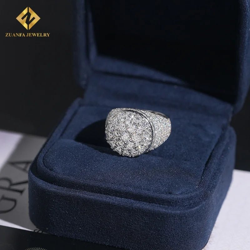 VVS Moissanite Iced Out Ring – 925 Sterling Silver, GRA Certified - DB Diamonds