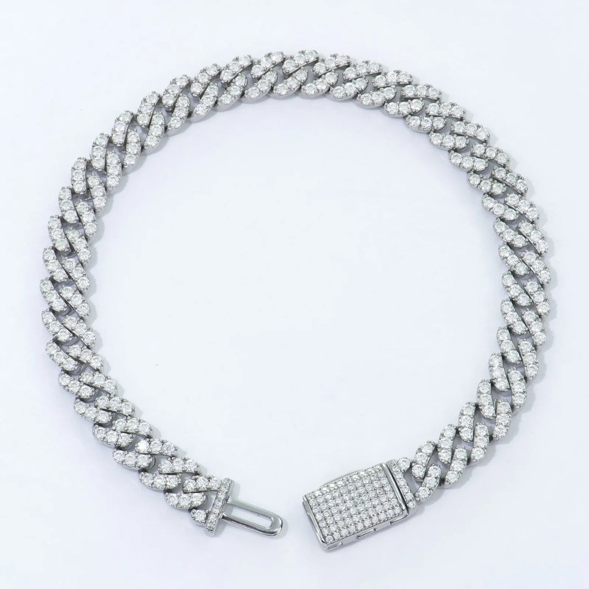 VVS Moissanite Miami Cuban Bracelet – 925 Sterling Silver, 6mm - DB Diamonds