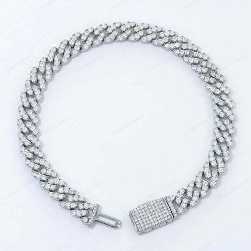 VVS Moissanite Miami Cuban Bracelet – 925 Sterling Silver, 6mm - DB Diamonds