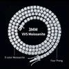 VVS Moissanite Tennis Chain Necklace – 925 Sterling Silver, 2–4mm - DB Diamonds