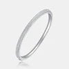 VVS1 Moissanite Pavé Bangle – S925 Sterling Silver - DB Diamonds