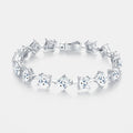 VVS1 Princess Cut Moissanite Bracelet – 925 Sterling Silver - DB Diamonds