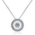 White Fritillaria Moissanite Pendant Necklace – 925 Sterling Silver - DB Diamonds